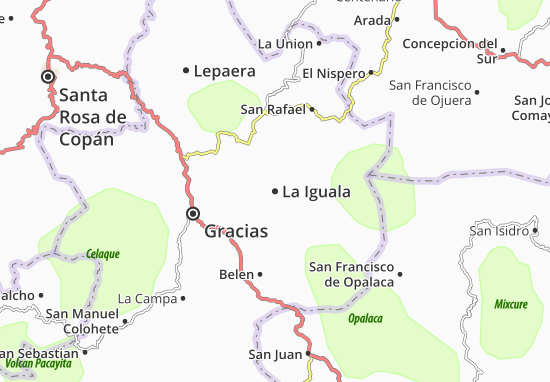 Kaart Plattegrond La Iguala