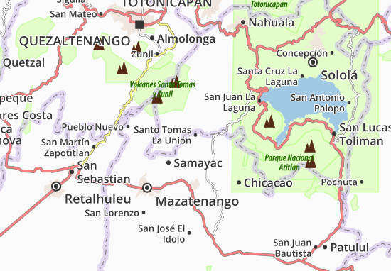 Karte Stadtplan Santo Tomas La Unión