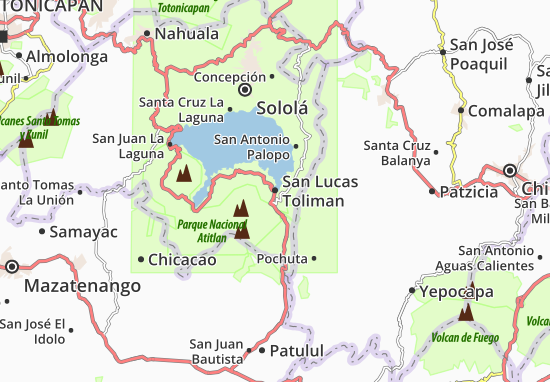 Kaart Plattegrond San Lucas Toliman