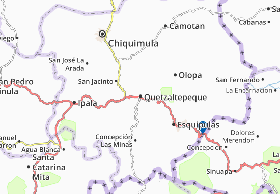 Kaart Plattegrond Quetzaltepeque