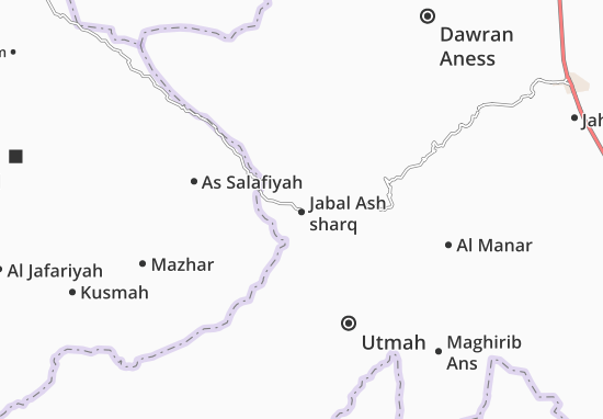 Kaart Plattegrond Jabal Ash sharq