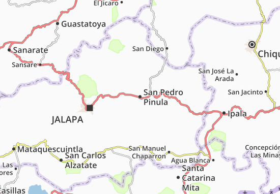 Carte-Plan San Pedro Pinula