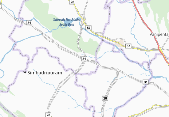 Karte Stadtplan Muddanuru