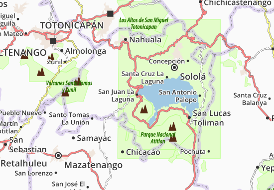 Karte Stadtplan San Juan La Laguna