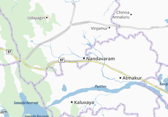Karte Stadtplan Nandavaram
