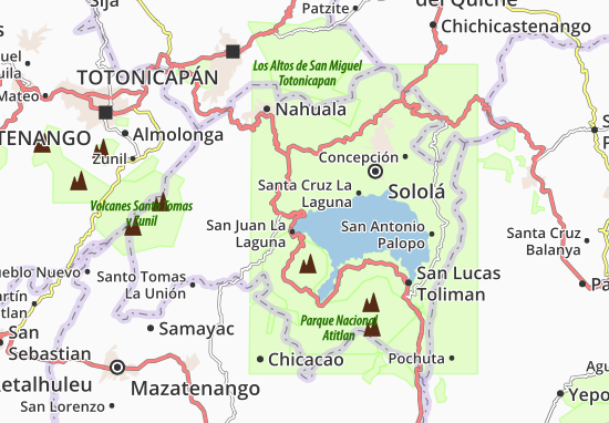 Karte Stadtplan San Pablo La Laguna
