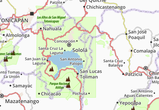 Kaart Plattegrond Santa Catarina Palopo