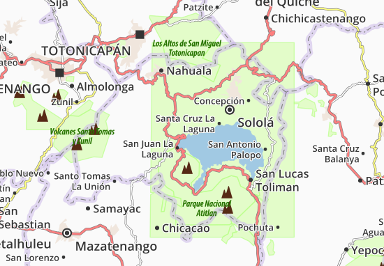Kaart Plattegrond San Marcos La Laguna