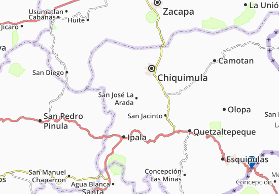 Kaart Plattegrond San José La Arada