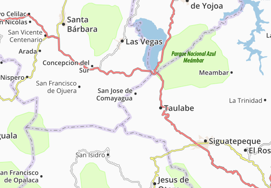 Karte Stadtplan San Jose de Comayagua
