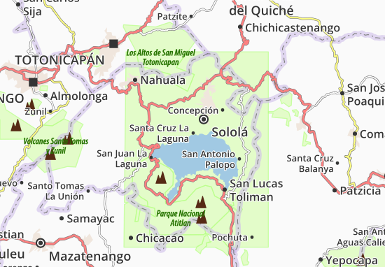 Karte Stadtplan Santa Cruz La Laguna