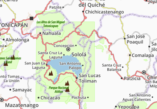 Kaart Plattegrond San Andres Semetabaj