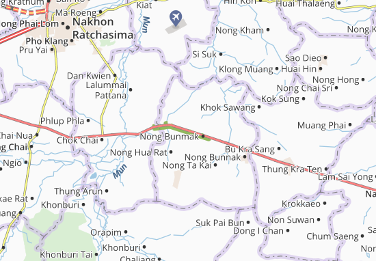 Karte Stadtplan Nong Bunmak