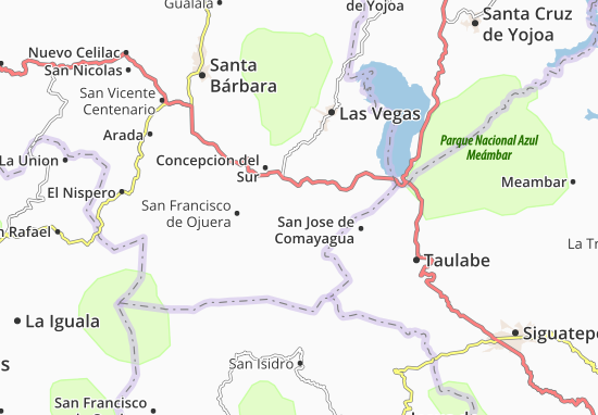 Carte-Plan San Pedro Zacapa