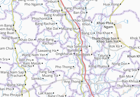 Kaart Plattegrond Tha Chang
