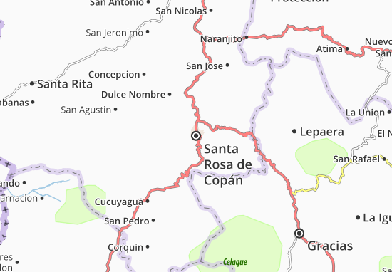 Karte Stadtplan Santa Rosa de Copán