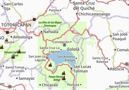 Kaart Plattegrond Sololá