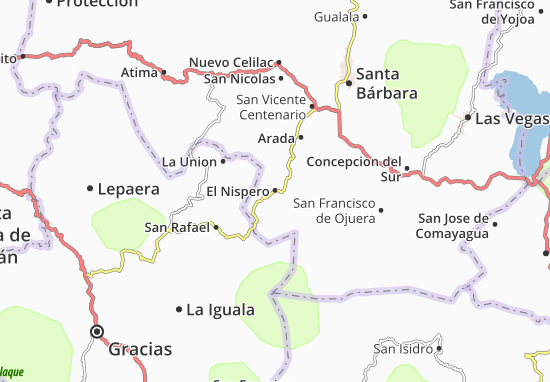 Kaart Plattegrond El Nispero