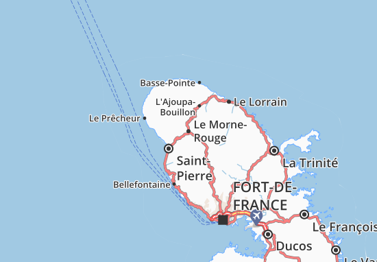 Mapa Le Morne-Rouge