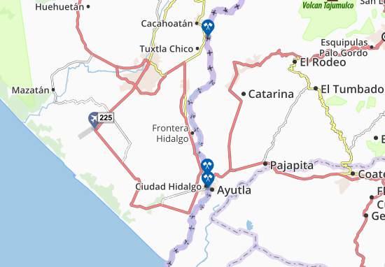 Kaart Plattegrond Frontera Hidalgo