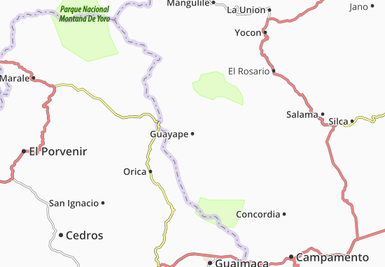 Karte Stadtplan Guayape