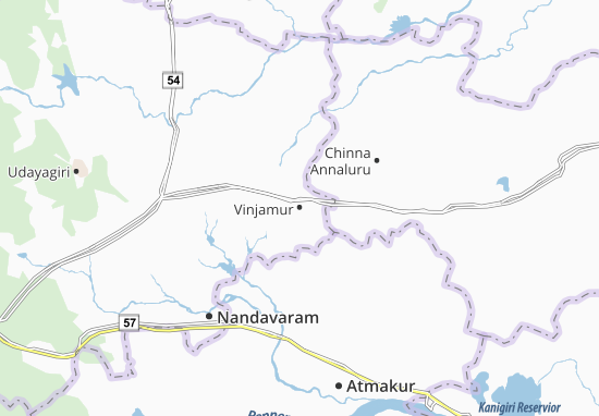 Karte Stadtplan Vinjamur