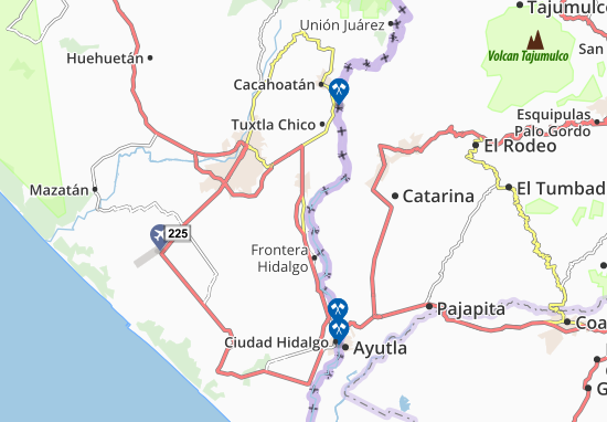 Kaart Plattegrond Metapa de Domínguez