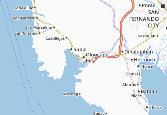 Kaart Plattegrond Olongapo City