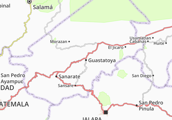 Karte Stadtplan Guastatoya
