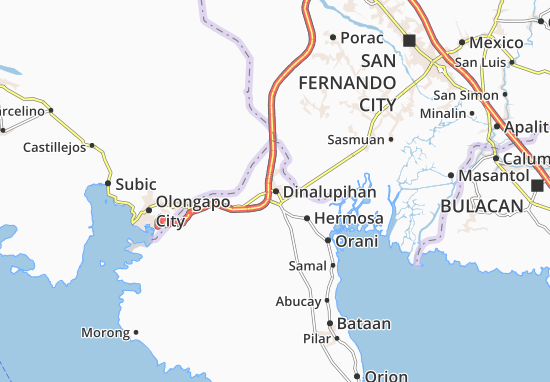 Karte Stadtplan Dinalupihan