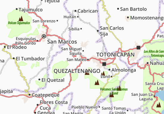 Karte Stadtplan Ostuncalco