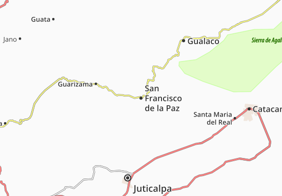 Kaart Plattegrond San Francisco de la Paz