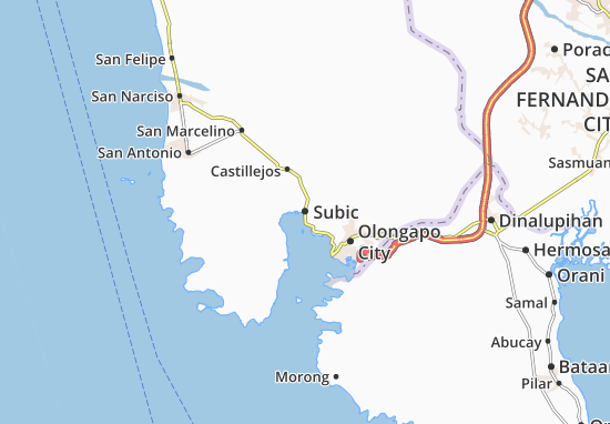 Karte Stadtplan Subic