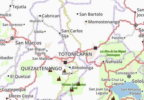 Karte Stadtplan San Andres Xecul