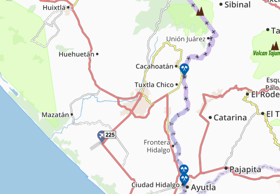 Kaart Plattegrond Tapachula de Córdova y Ordóñez