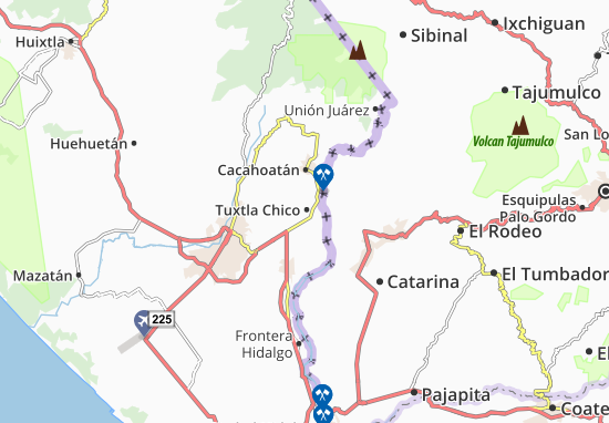 Kaart Plattegrond Tuxtla Chico