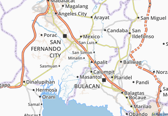 Minalin Map