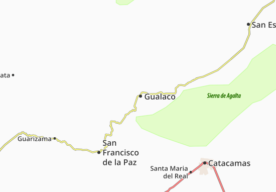 Kaart Plattegrond Gualaco