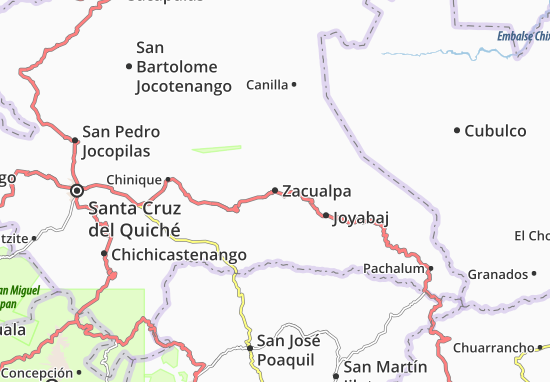 Karte Stadtplan Zacualpa