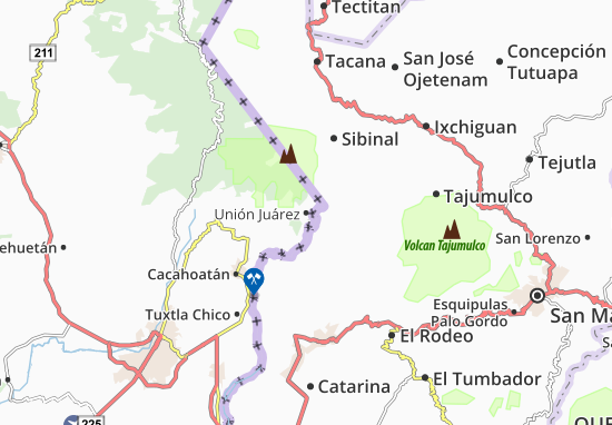 Karte Stadtplan Unión Juárez