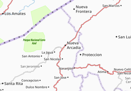 Karte Stadtplan Nueva Arcadia