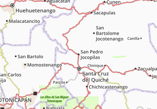 Kaart Plattegrond San Pedro Jocopilas