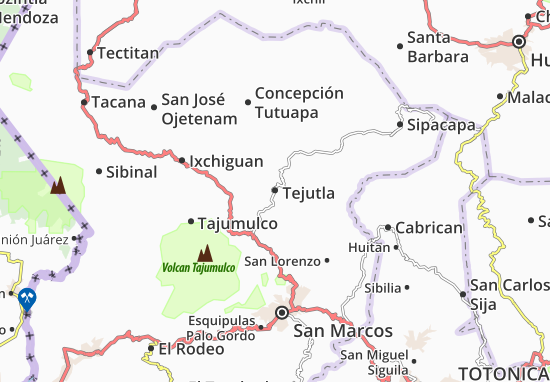 Karte Stadtplan Tejutla