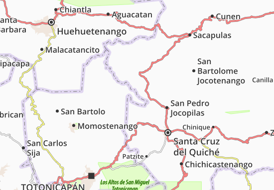 Kaart Plattegrond Santa Lucia La Reforma