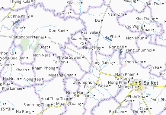Karte Stadtplan Pho Si Suwan