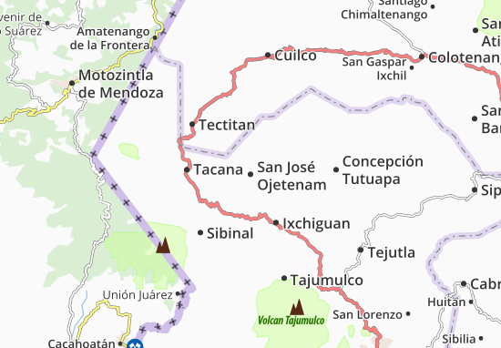 Karte Stadtplan San José Ojetenam