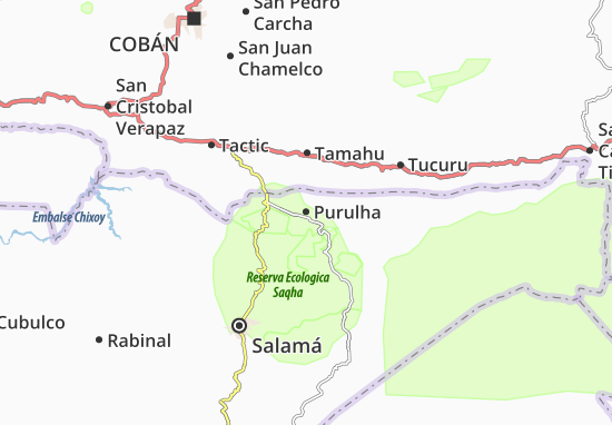 Karte Stadtplan Purulha