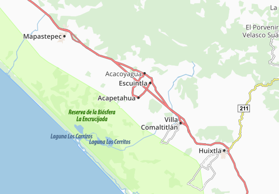 Karte Stadtplan Acapetahua
