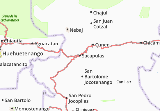 Karte Stadtplan Sacapulas