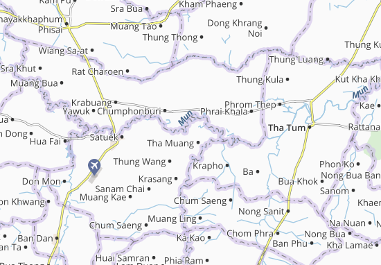Kaart Plattegrond Tha Muang